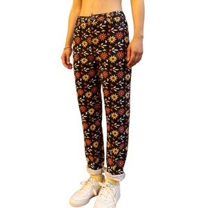 Lucy and Yak Organic Cotton Black Floral High Rise Jeans 28 Regular